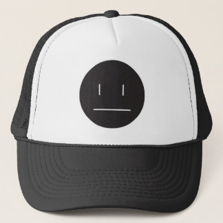 nonchalant face negative trucker hat