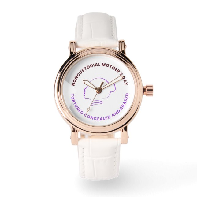 Noncustodial Mother's Day Clock Watch (Front)