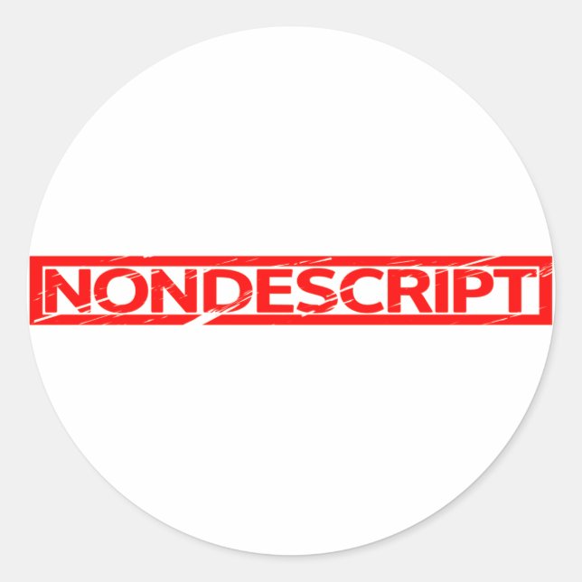 Nondescript Stamp Classic Round Sticker (Front)