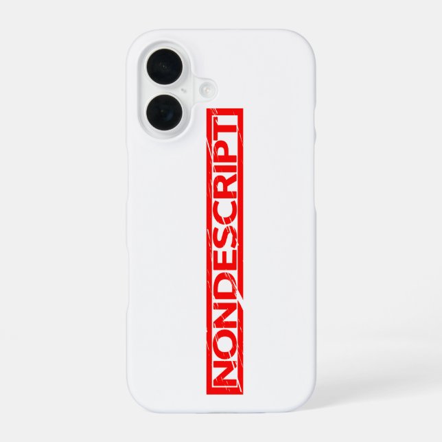 Nondescript Stamp Iphone Case (Back)