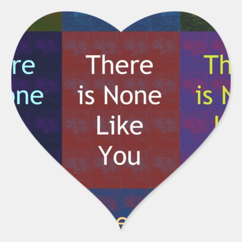 None Like You Heart Sticker