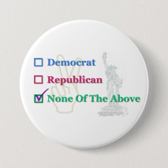 None Of The Above Pinback Button (Front)