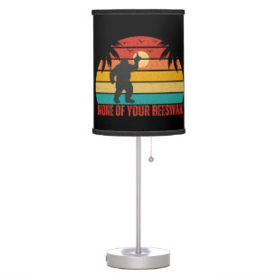 None Of Your Beeswax Bigfoot Middle Finger Table Lamp