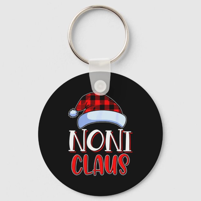 Noni Claus Santa Family Matching Christmas Pajamas Keychain (Front)