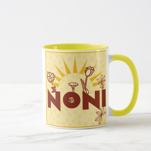 Noni Sunburst Yellow Italian Grandmother Mug Cup