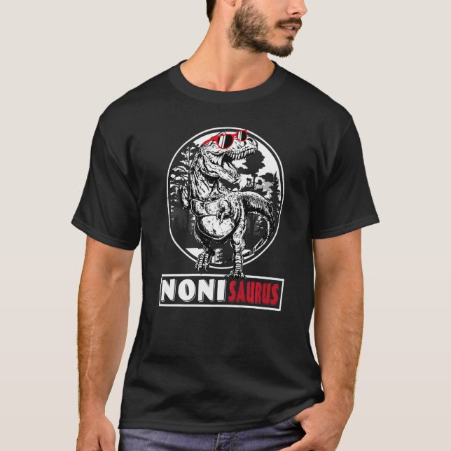 Nonisaurus Dinosaur Noni Saurus  Grandma T-Shirt (Front)