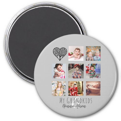 NONNA 8 x Photo Collage Grandchildren Family Tree Magnet