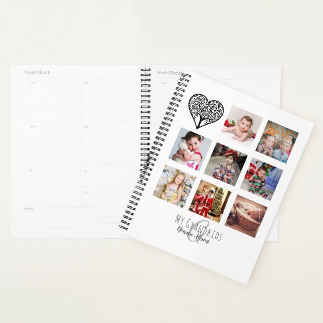 NONNA 8 x Photo Collage Grandchildren Family Tree Planner (Display)
