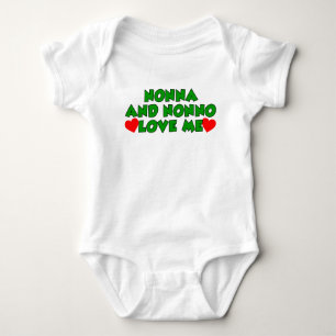 Nonna And Nonno Love Me Baby Bodysuit
