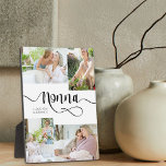 Nonna Calligraphy 4 Photo Tabletop Plaque<br><div class="desc">Personalized 4 photo plaque gift for your Nonna,  which you can personalize with your custom message,  such as I love you and your name. The photo template will display your pictures in a small photo collage of 2x landscape and 2x portrait pictures. Nonna is lettered in elegant swirly calligraphy.</div>