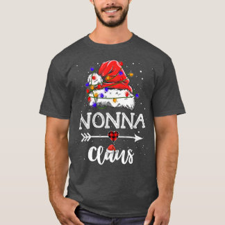 Nonna Claus Christmas Light Pajama Family Matching T-Shirt