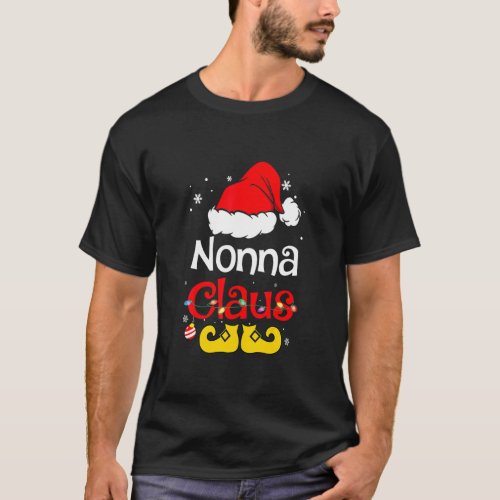 Nonna Claus Christmas Pajama Family Matching Xmas T_Shirt