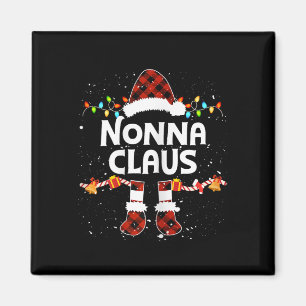 Nonna Claus Santa Hat Christmas Lights Decorations Magnet