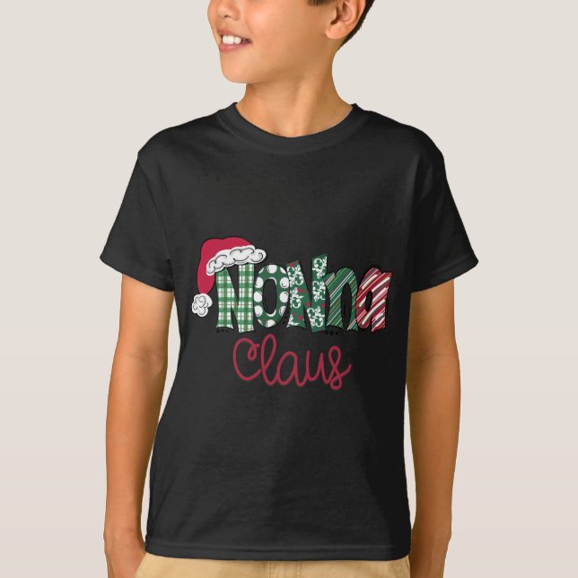 Nonna Clause Cute Art - Christmas T-Shirt (Front)