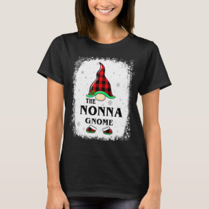 Nonna Gnome Buffalo Plaid Matching Family Xmas Paj T-Shirt