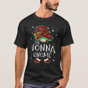 Nonna Gnome Red Plaid Matching Family Christmas Pa T-Shirt