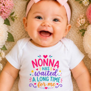 Nonna Has Waited Colorful Baby Bodysuit