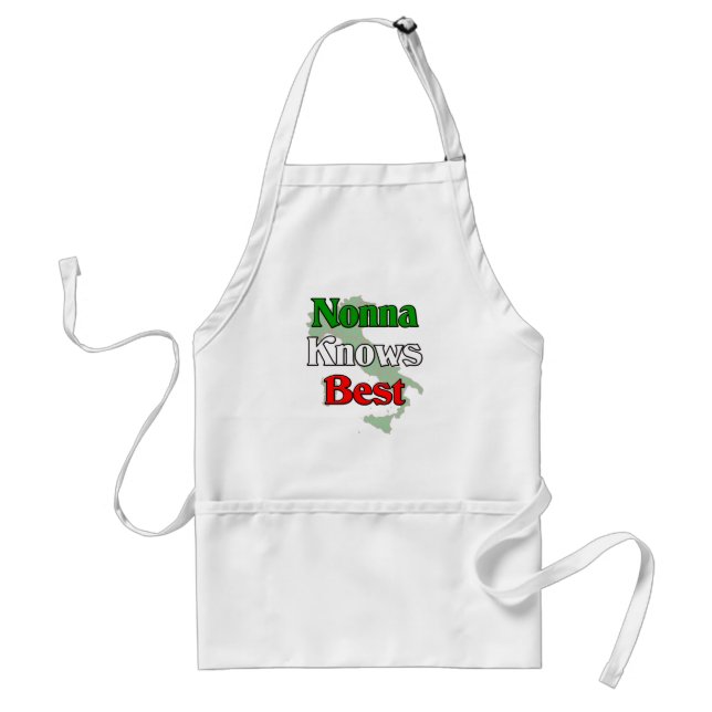 Nonna (Italian Grandmother)m Knows Best Adult Apron (Front)