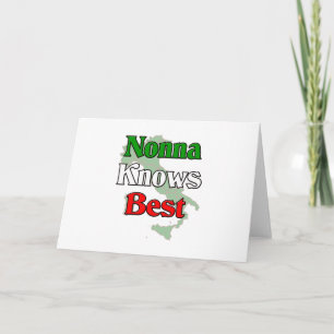 Nonna (Italian Grandmother)m Knows Best Holiday Card