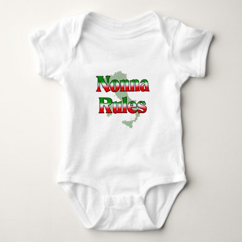 Nonna Italian Grandmother Rules Baby Bodysuit