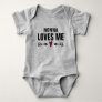 Nonna Loves Me Heart and Arrows Baby Bodysuit
