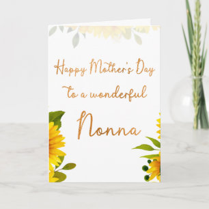 Nonna Mother's Day Sunflower Card