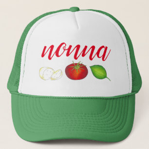 Nonna Mozzarella Tomato Basil Italian Kitchen Food Trucker Hat