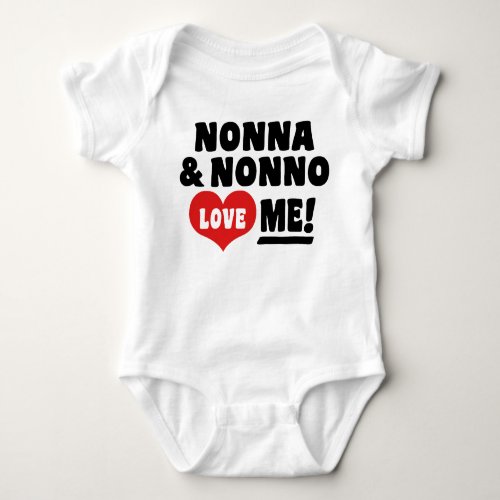 Nonna  Nonno Love Me Baby Bodysuit