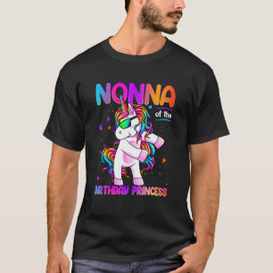 Nonna of the Birthday Princess Girl Dabbing Unicor T-Shirt