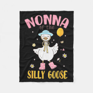 Nonna Of The Silly Goose First Birthday Family Mat Fleece Blanket