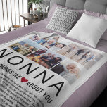 Nonna Photo Collage Things We Love About You List Fleece Blanket<br><div class="desc">Compile a list of things you love about your Nonna,  add some favorite photographs and you have a Mother's Day gift she'll treasure! Perfect for birthdays and other family members too! ♥</div>