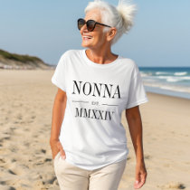 Nonna Roman Numeral Year Established T-Shirt