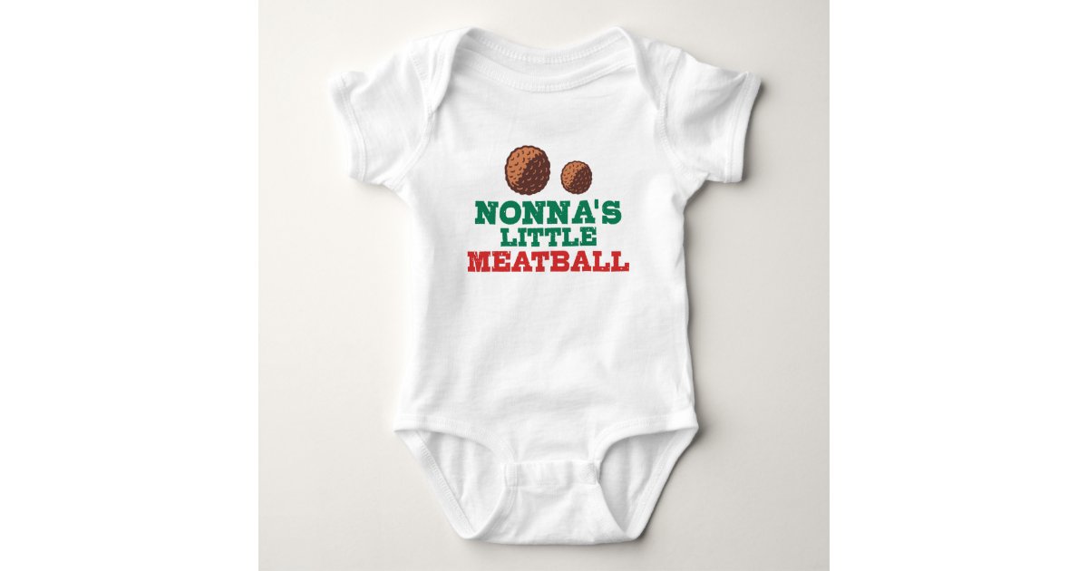 Nonna’s Little Meatball Baby Bodysuit Zazzle