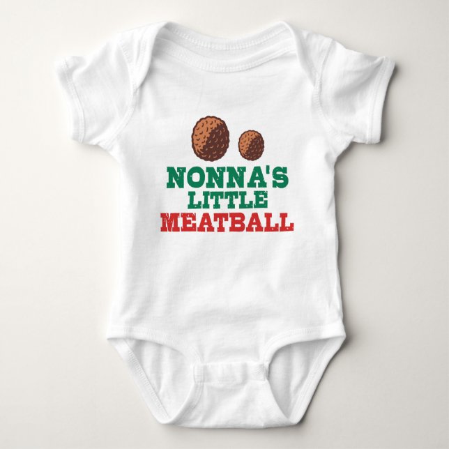 Nonna’s Little Meatball Baby Bodysuit (Front)