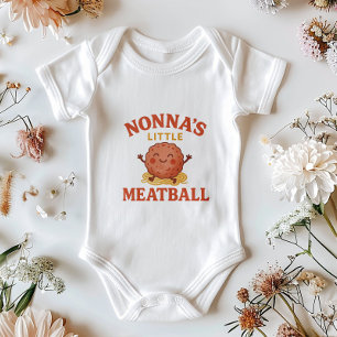 Nonna’s Little Meatball Baby   Cute Italian gift Bodysuit