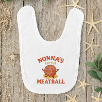 Nonna’s Little Meatball | Cute Italian  American Baby Bib