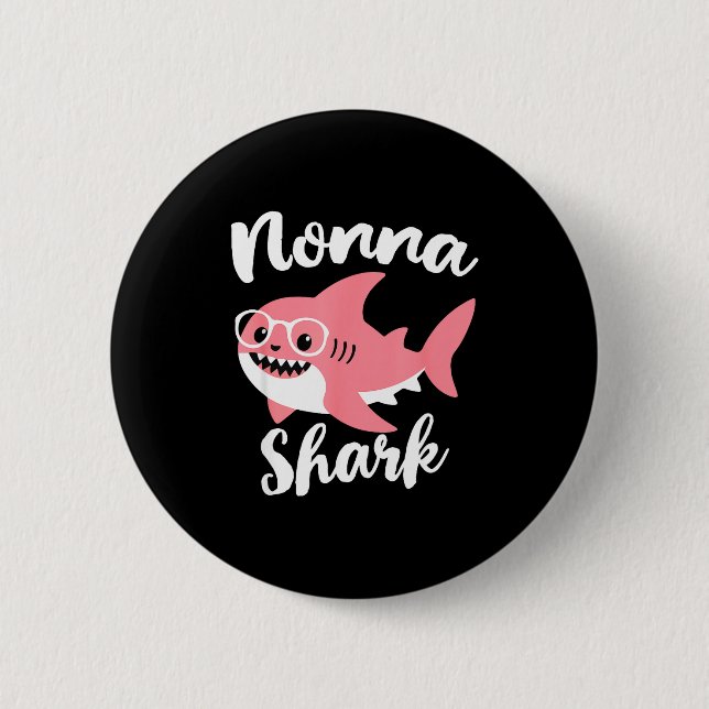 Nonna Shark Mother's Day Grandma Funny  Button (Front)