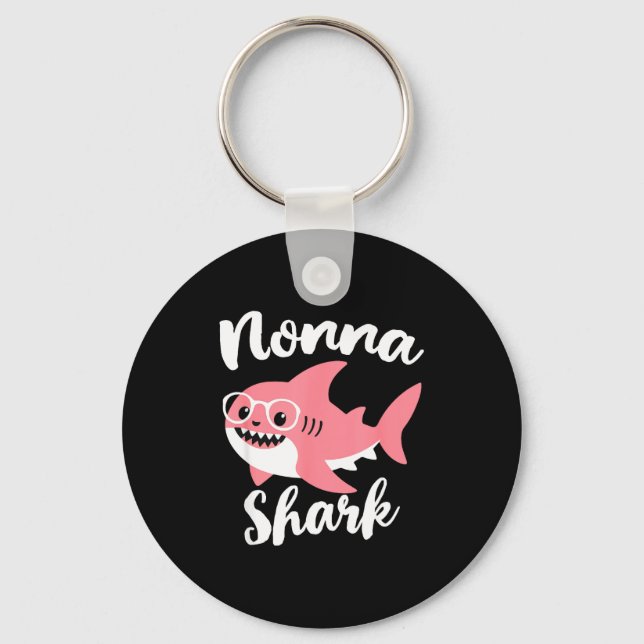 Nonna Shark Mother's Day Grandma Funny  Keychain (Front)