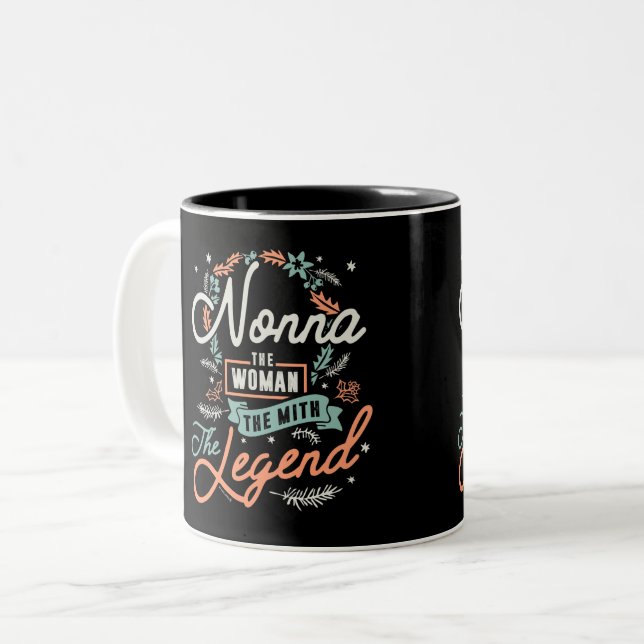Nonna The Legend Two-Tone Coffee Mug (Front Left)
