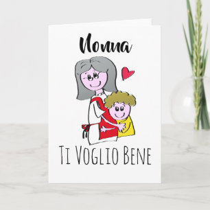 Nonna ti voglio bene Biglietto di auguri Holiday Card