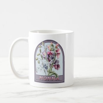 Nonna Vintage Floral Grandmother Coffee Mug by HolidayBug at Zazzle