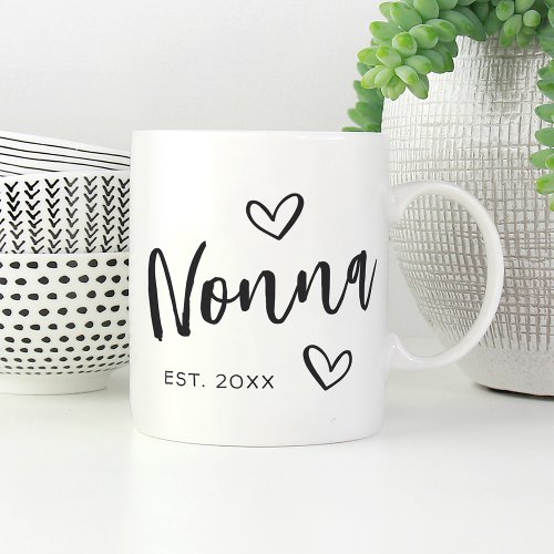 Nonna Year Established Grandma Coffee Mug