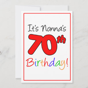 Nonna's 70th Milestone Birthday Party Celebration Invitation