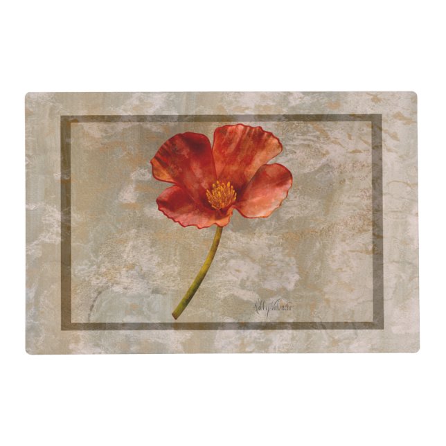 Nonna's California poppy Placemat (Front)