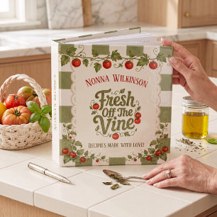 Nonna's Fresh Farmhouse Tomato Recipe Keeper 3 Ring Binder