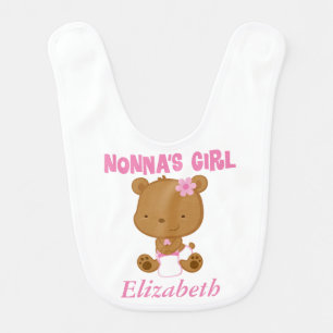 Nonnas Girl Personalized Grandchild Baby Bib