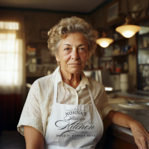 Nonna's Italian Kitchen Pretty Typography Apron