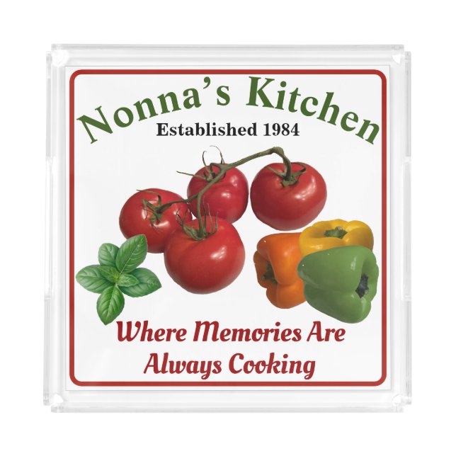 Nonna's Kitchen  Acrylic Tray (Front)