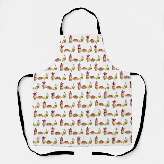 Nonna's Kitchen Coquette Aesthetic - Italian Summe Apron (Front)