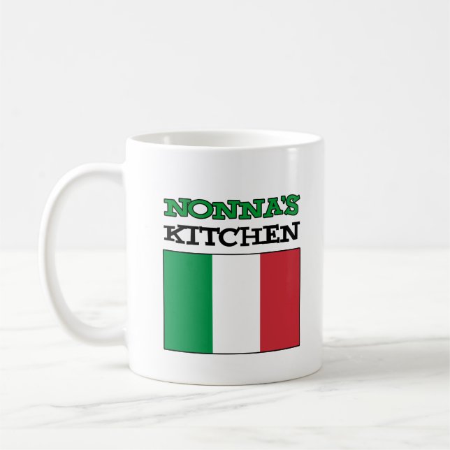 Nonna's Kitchen Italian Flag Coffee Mug (Left)